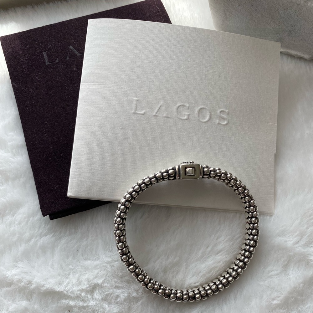Lagos Oval Rope Sterling Silver Bracelet